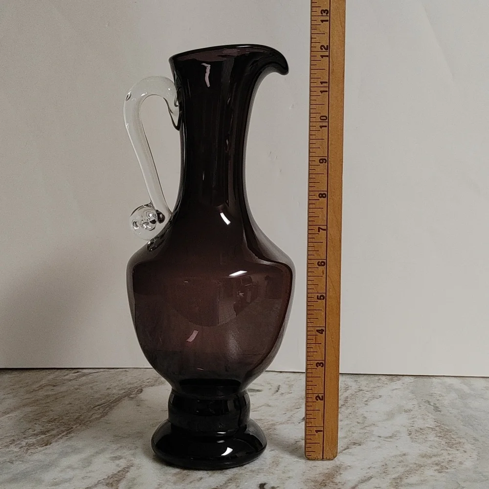 Artisan Hand Blown Glass Pitcher